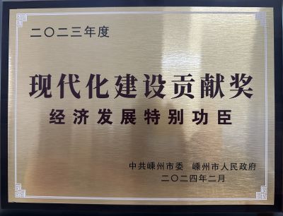 2023年度現(xiàn)代化建設貢獻獎經(jīng)濟發(fā)展特別功臣